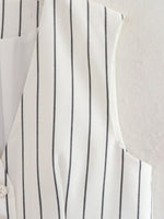 Striped V-Neck Vest - Clothing