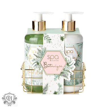 Style & Grace Spa Botanique Luxury Handvård Presentset Eco Packaging 280ml Handtvål + 280ml Handkräm + Metallkorg