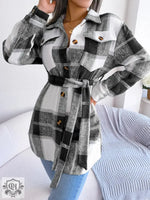 Autumn Winter Casual Long Sleeve Tied Thick Woolen Coat Women Clothing - Quality Home Clothing| Beauty