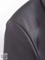 Faux Leather Long Overcoat - QH Clothing