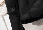 Faux Shearling Zipper Jacket - QH Clothing