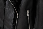 Faux Shearling Zipper Jacket - QH Clothing