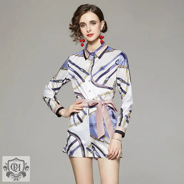 Stylish Printed Shirt & Shorts Set - Clothing