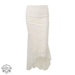 Sultry Lace Up Top & Irregular Skirt - S / Skirt - Clothing