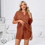 ​Summer V-neck Shorts Set -  QH Clothing