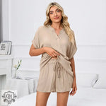 ​Summer V-neck Shorts Set -  QH Clothing