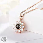 Sunflower Diamond Memories Necklace -  QH Clothing