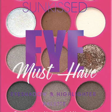 Sunkissed Eyes Must Have Palette with 12 shimmery and matte eyeshadow shades