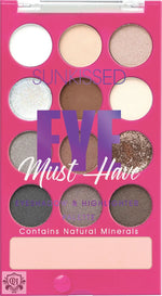 Sunkissed Eyes Must Have Palette with 12 shimmery and matte eyeshadow shades