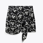 Irregular Asymmetric Daisy Floral Design   Short Women Short - Quality Home Clothing| Beauty