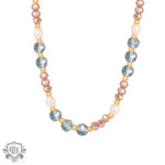 Exquisite Pearl and Gemstone Bead Necklace in 18K Gold -  QH Clothing