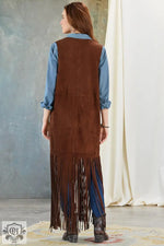 Tassel Fringe Sleeveless Vest - Clothing