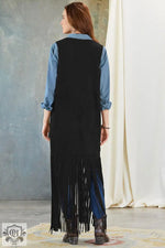 Tassel Fringe Sleeveless Vest - Clothing