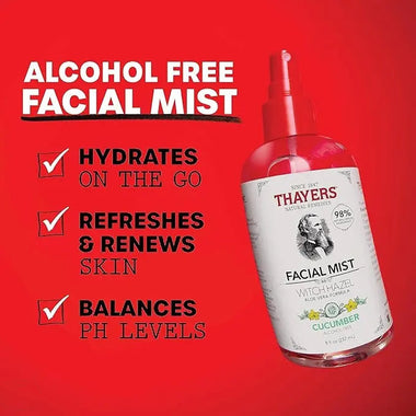 Thayers Witch Hazel Aloe Vera Formula Facial Mist 237ml - Cucumber/Alcohol Free - QH Clothing