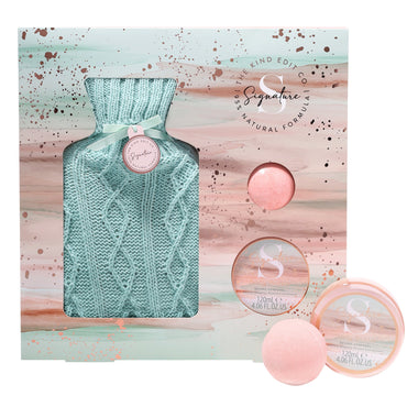 The Kind Edit Co. Signature Gift Set Hot Water Bottle + 120ml Body Butter - Shower & Body Care