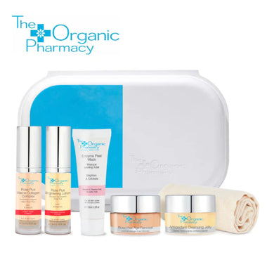 The Organic Pharmacy Rejuvenating Skincare Gift Set 10ml Antioxidant Cleansing Jelly + 10ml Enzyme Peel Mask + 10ml