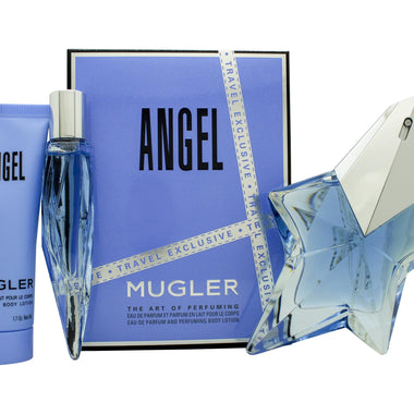 Thierry Mugler Angel Gift Set 50ml EDP Refillable + 10ml EDP + 50ml Body Lotion - Shower & Body Care