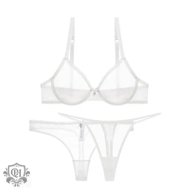 Thin Mesh Bra Set - Clothing