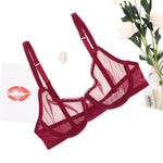 Thin Mesh Bra Set - Clothing