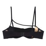 Thin Mesh Stitching Push-Up Bra Set - Clothing