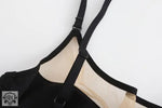 Thin Mesh Stitching Push-Up Bra Set - Clothing