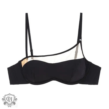 Thin Mesh Stitching Push-Up Bra Set - Clothing