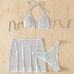 Three Piece Halter Swimsuit - QH Clothing