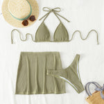 Three Piece Halter Swimsuit - QH Clothing