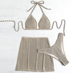 Three Piece Halter Swimsuit - QH Clothing