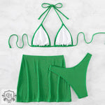 Three Piece Halter Swimsuit - QH Clothing