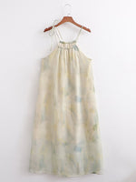 Chinese Oil Painting Tie Dye Dress - QH Clothing