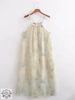 Chinese Oil Painting Tie Dye Dress - QH Clothing