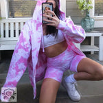 Trendy Tie Dye Hooded Jacket - QH Clothing