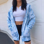 Trendy Tie Dye Hooded Jacket - QH Clothing