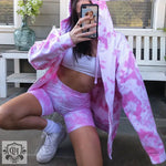 Trendy Tie Dye Hooded Jacket - QH Clothing