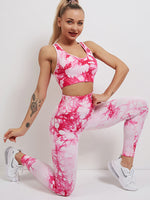 Tie Dye High Waist Yoga Suit - QH Clothing