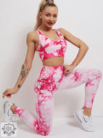 Tie Dye High Waist Yoga Suit - QH Clothing