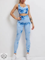 Tie Dye High Waist Yoga Suit - QH Clothing