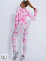 Tie Dye High Waist Yoga Suit - QH Clothing