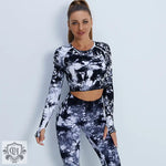 Tie Dye High Waist Yoga Suit - QH Clothing