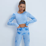 Tie Dye High Waist Yoga Suit - QH Clothing