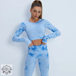 Tie Dye High Waist Yoga Suit - QH Clothing