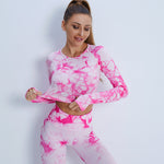 Tie Dye High Waist Yoga Suit - QH Clothing