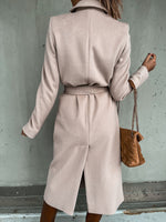 Polo Collar Woolen Trench Coat - QH Clothing