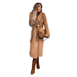 Polo Collar Woolen Trench Coat - QH Clothing