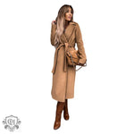 Polo Collar Woolen Trench Coat - QH Clothing