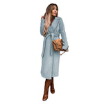 Polo Collar Woolen Trench Coat - QH Clothing