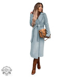 Polo Collar Woolen Trench Coat - QH Clothing