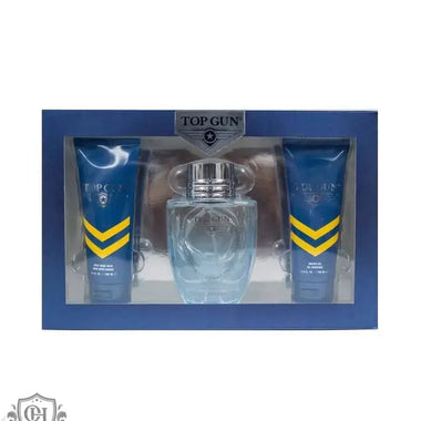 Top Gun Chevron Gift Set 100ml EDT + 100ml Shower Gel + 100ml Aftershave Balm - QH Clothing