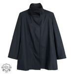 Spring Trench Coat with Stand Collar - QH Clothing